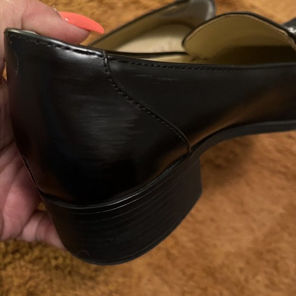 Naturalizer Women's Naples Model Slip On Block Heel Loafer Shoes Size 9W Black - Picture 6 of 12